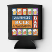 BEER Bar Pop Art aangepaste monogram drankkoelers Blikjeskoeler (Achterkant)