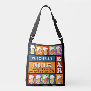 BEER Bar Pop Art, aangepaste naamzakken Crossbody Tas