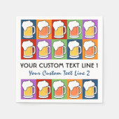 BEER Bar Pop Art aangepaste papieren servetten (Voorkant)