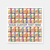 BEER Bar Pop Art aangepaste papieren servetten (Voorkant)