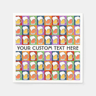 BEER Bar Pop Art aangepaste papieren servetten