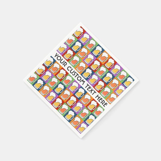 BEER Bar Pop Art aangepaste papieren servetten (Hoek)