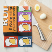 BEER Bar Pop Art CUSTOM NAME keukenhanddoek (Quarter Fold)