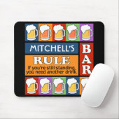 BEER Bar Pop Art CUSTOM NAME mousepad Muismat (Met muis)