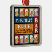 BEER Bar Pop Art CUSTOM NAME ornament (Rechts)