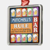 BEER Bar Pop Art CUSTOM NAME ornament (Links)