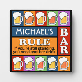 BEER Bar Pop Art CUSTOM NAME plaque Fotoplaat