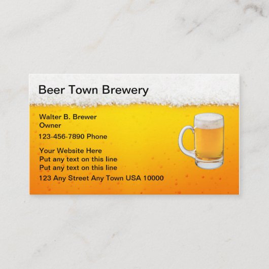 Beer Bar Visitekaartjes (Voorkant)