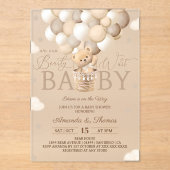 Beer Barly Wait Baby shower Acryl Uitnodigingen (Voorkant)