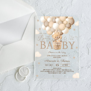 Beer Barly Wait Baby shower Acryl Uitnodigingen
