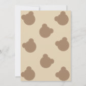 Beer Barly Wait Modern Ivory Brown Baby shower Kaart (Achterkant)