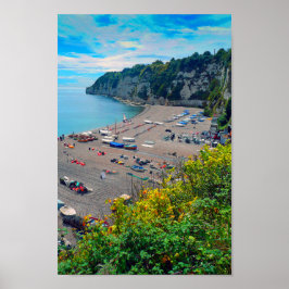 Beer Beach Jurassic Coast Devon Verenigd Koninkrij Poster