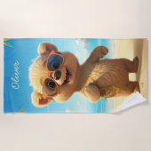 Beer Beach Kinder Handdoeken voor Beach Days (Voorkant)