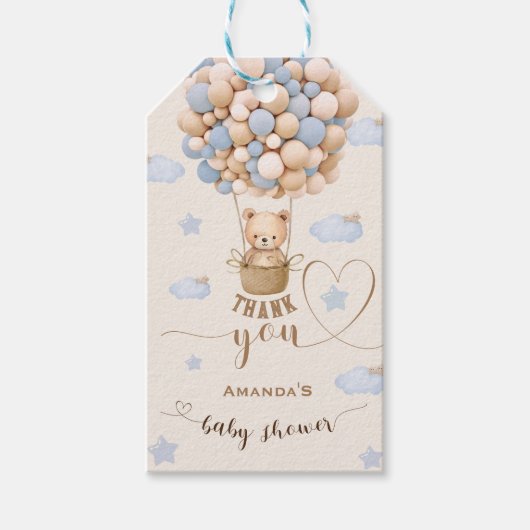 Beer Bearly Wait Boy Shower Bedankt Cadeaulabel (Voorkant)