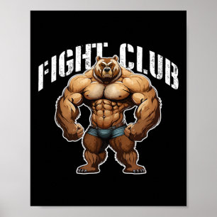 Beer Beast Spieren Boksen Workout Gym MMA Fight CL Poster