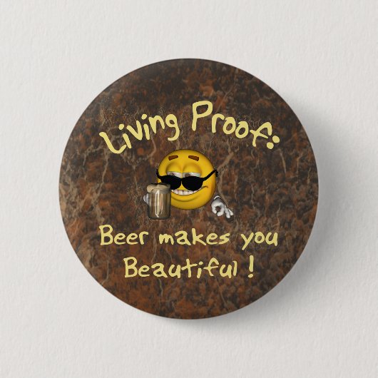 Beer Beauful Ronde Button 5,7 Cm (Voorkant)