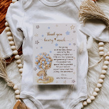 Beer Bedankt Beary Veel  Baby shower Kaart