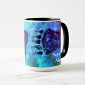 Beer bedeelt blauw - aangepaste hoop, Alaska, Mok (Voorkant rechts)