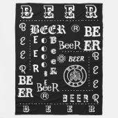 BEER BEER BEER BEER! FLEECE DEKEN (Voorkant)