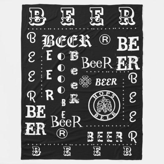 BEER BEER BEER BEER! FLEECE DEKEN (Voorkant)