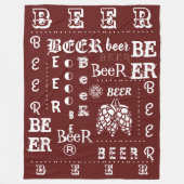 BEER BEER BEER BEER! FLEECE DEKEN (Voorkant)
