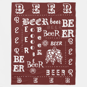BEER BEER BEER BEER! FLEECE DEKEN