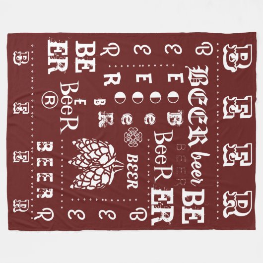 BEER BEER BEER BEER! FLEECE DEKEN (Voorkant (Horizontaal))