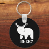 BEER? Beer Deer Funny Sarcastic Novelty Sleutelhanger (Voorkant)