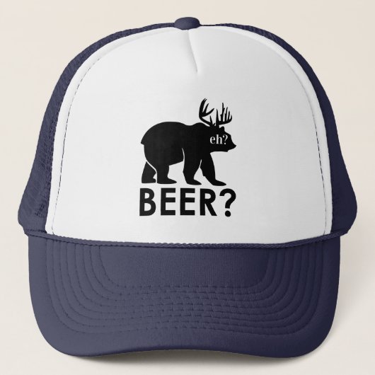 Beer Beer? Gladzige canada drink vrachtwagenhoed Trucker Pet (Voorkant)