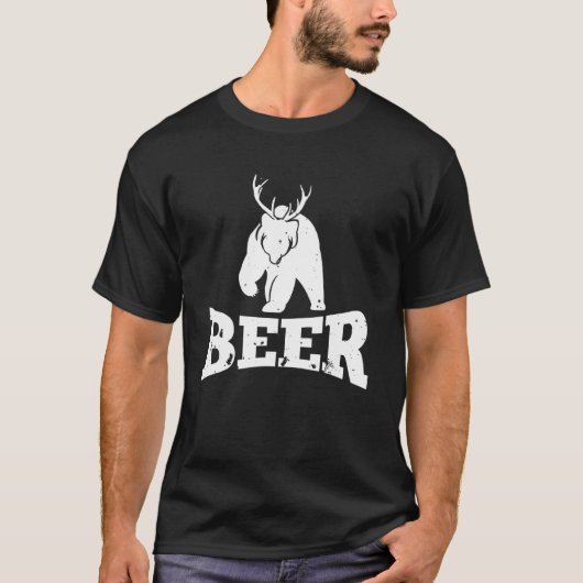 Beer Beer Herten Jacht Party Pun Volwassenen T-shirt (Voorkant)