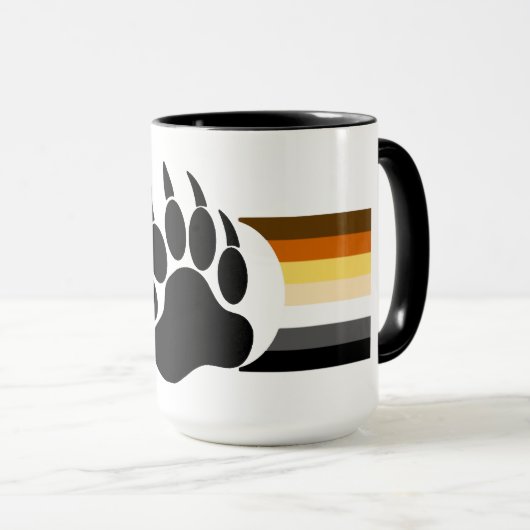 beer Beer pride vlag Geweldige paw Mok (Voorkant rechts)