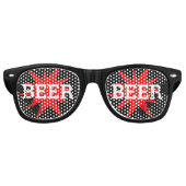 BEER BEER retro Shades / Fun Party Sunbril Retro Zonnebril (Voorkant)