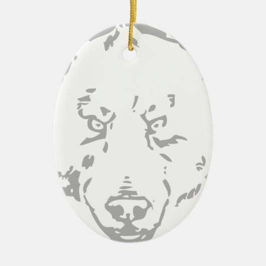 Beer Beren Bruin Dier Bos Bosgrond Boom blad Keramisch Ornament (Voorkant)