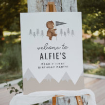 Beer bergen Eerste verjaardag Welkomstteken