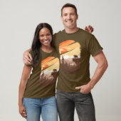 Beer Bergen Grafisch Bruin T-shirt (Unisex)