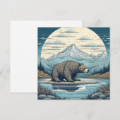 Beer, Bergen, Meer, Volle Maan Ai Art (Voorkant / Achterkant)