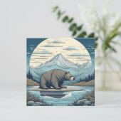 Beer, Bergen, Meer, Volle Maan Ai Art (Staand voorkant)