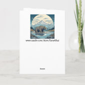 Beer, Bergen, Meer, Volle Maan Verjaardag Kaart (Achterkant)