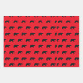 Beer, bergen, zwarte en rode Lumberjack set Inpakpapier Vel (Voorkant 2)