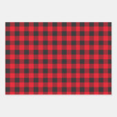 Beer, bergen, zwarte en rode Lumberjack set Inpakpapier Vel (Voorkant)