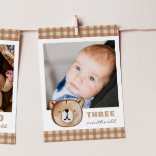 Beer Bewerkbare Maandelijkse Photo Banner Kaart