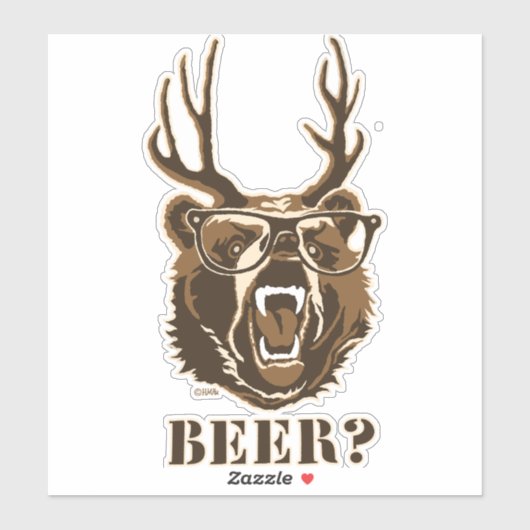 Beer, bier of bier sticker (Vel)