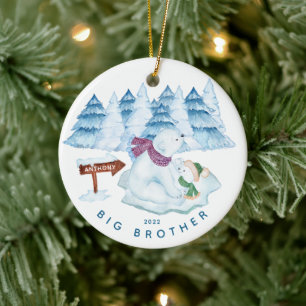 Beer Big Brother kerstversiering Keramisch Ornament