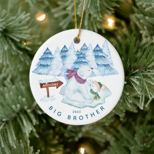 Beer Big Brother kerstversiering Keramisch Ornament (Boom)