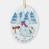 Beer Big Brother kerstversiering Keramisch Ornament (Rechts)