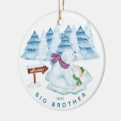 Beer Big Brother kerstversiering Keramisch Ornament (Links)