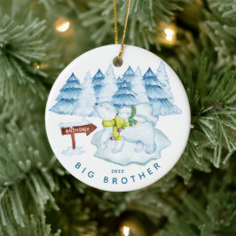 Beer Big Brother kerstversiering Keramisch Ornament