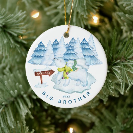 Beer Big Brother kerstversiering Keramisch Ornament (Boom)