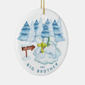 Beer Big Brother kerstversiering Keramisch Ornament (Rechts)