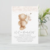 Beer & Bij Baby Shower Kaart (Staand voorkant)